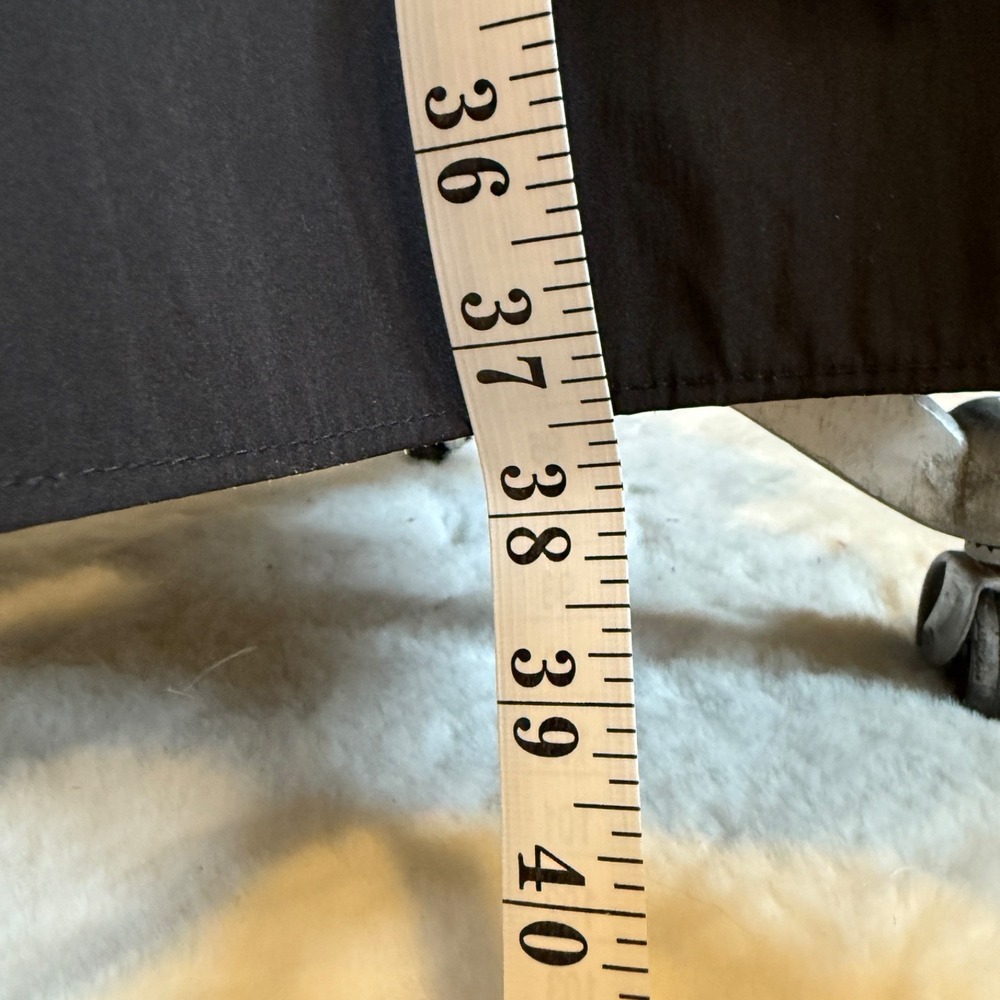 Zara Black Long Full Maxi Skirt Elastic Waist Pockets Taffeta Minimal S - Picture 6 of 12